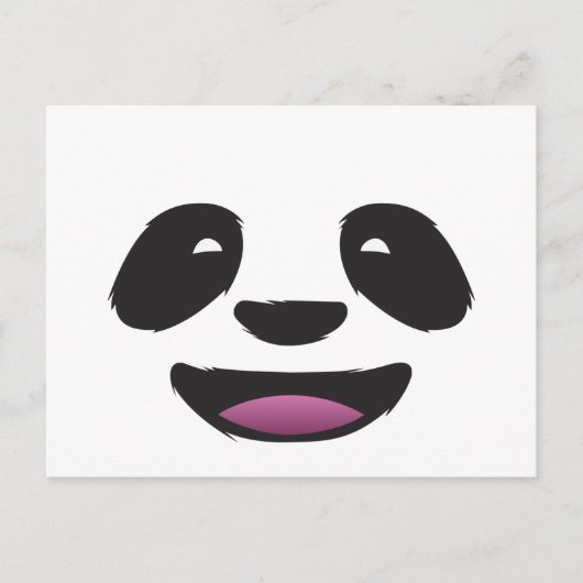 パンダ顔 ポストカード (正面)