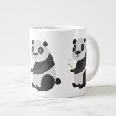 パンダ食べのタケノコ ジャンボコーヒーマグカップ (正面右)
