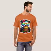 パンダ食べチーズバーガー5 Tシャツ (正面フル)
