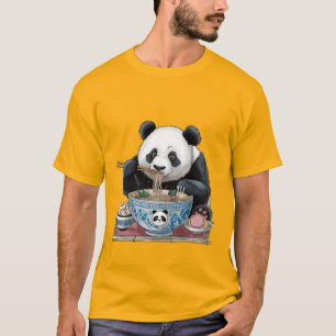 パンダ食べラーメン Tシャツ