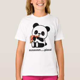 パンダ食べ物ーのピザ – かわいい Tシャツ