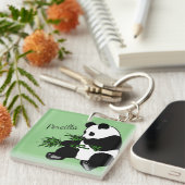 パンダ食べ竹の名称 キーホルダー (正面右)