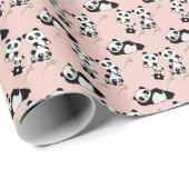 パンダ魔法：愛らしいラッピング紙デザイン ラッピングペーパー (ロールコーナー)