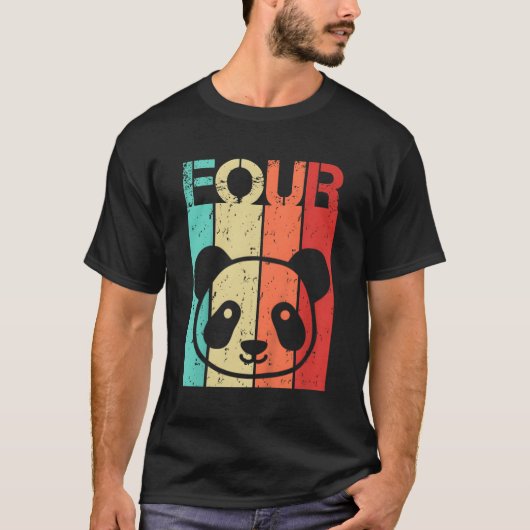 パンダ4パンダ4 Tシャツ (正面)