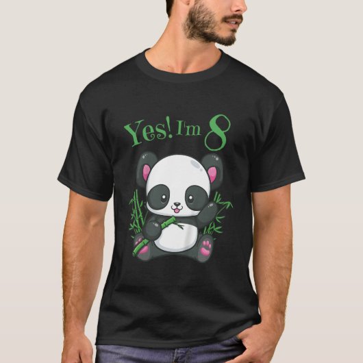 パンダ8歳8歳 Tシャツ (正面)