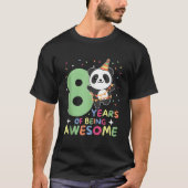 パンダ8頭 Tシャツ (正面)