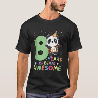 パンダ8頭 Tシャツ