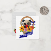 パンダ : あなたはとても愛されている ノートカード (正面/裏面インサイチュ)