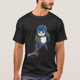 パンダ アイスホッケー パンダ ホッケー Tシャツ