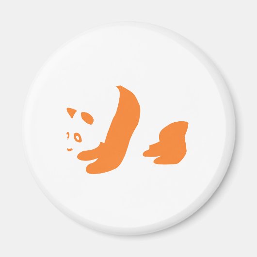 パンダ(オレンジ) マグネット (正面)