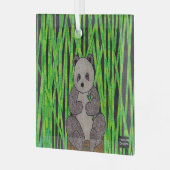 パンダ - ガラス オーナメント (正面左)