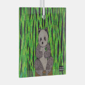 パンダ - ガラス オーナメント (正面右)