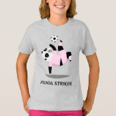 パンダ サッカー ストライカー ガールズ サッカー Tシャツ (正面)