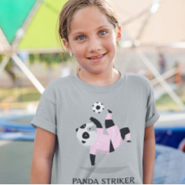 パンダ サッカー ストライカー ガールズ サッカー Tシャツ