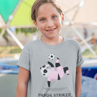 パンダ サッカー ストライカー ガールズ サッカー Tシャツ
