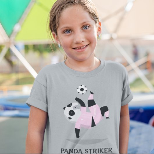 パンダ サッカー ストライカー ガールズ サッカー Tシャツ