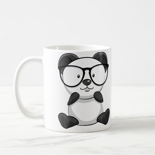 パンダ サングラス パンダ好き テーマ コーヒーマグカップ (左)