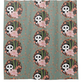 パンダ シャワーカーテン