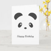 パンダ・バースデパーソナライズされたー・カード カード (黄色い花)