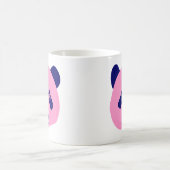パンダ – ピンクとダークブルー コーヒーマグカップ (中央)