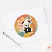 パンダ | ピースアウト カラフル ラウンドシール (封筒)