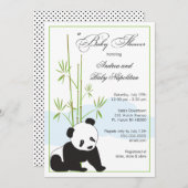 パンダ |ベビーシャワー招待状 招待状 (正面/裏面)