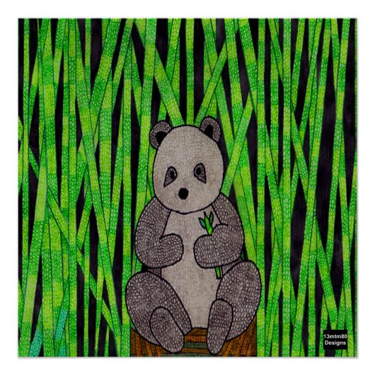 パンダ – ポスタープリント ポスター (正面)