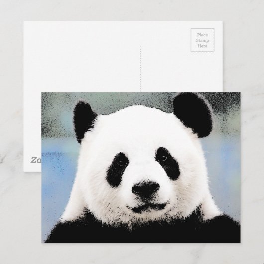 パンダ ポストカード (正面/裏面)