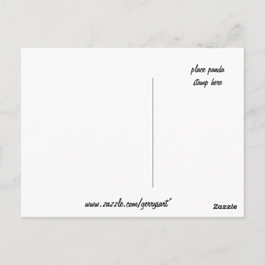 パンダ ポストカード (裏面)