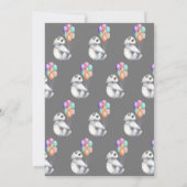 パンダ・モニウムを始めよう!パンダをテーマにした誕生日 招待状 (裏面)