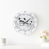 パンダ ラージ壁時計 (ホーム)