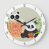 パンダ ラージ壁時計 (正面)