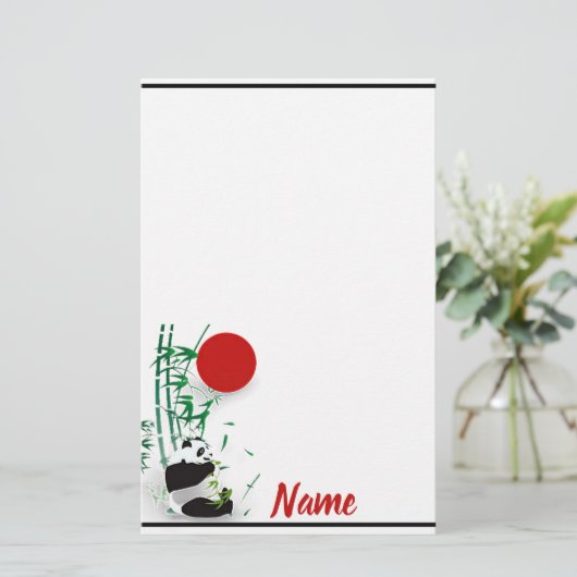 パンダ 便箋 (スタンド正面)