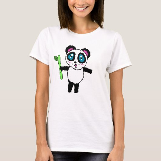 パンダ 女性用シャツ Tシャツ (正面)