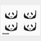 パンダ 楕円形シール (シート)