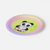 パンダ、漫画、子供 ペーパープレート (アングル)
