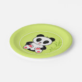 パンダ、漫画、子供 ペーパープレート (アングル)