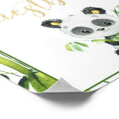 パンダ　男女兼用ベビーシャワー　ゲストブック ポスター (角)