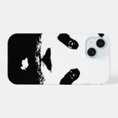 パンダ 白黒 iPhone 15ケース (裏面横)