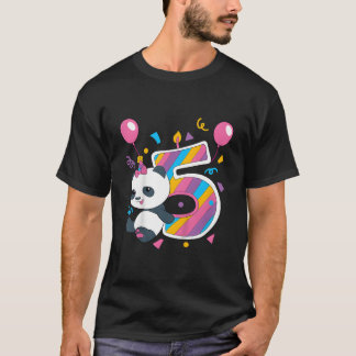 パンダ 私は5歳 パイソン Tシャツ