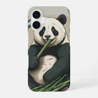 パンダ:竹を食べる芸術ケース iPhone 16ケース
