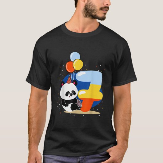 パンダ 誕生日 おめでとう 7歳 Tシャツ (正面)