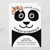 パンダ、誕生日、キッズパーティー、パンダテーマ (正面/裏面)