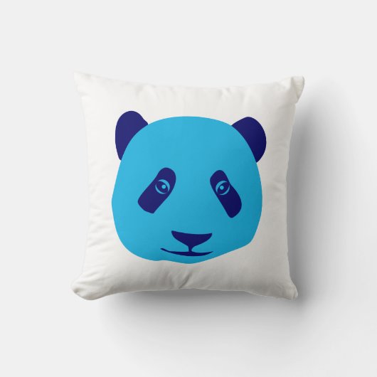 パンダ – 青 クッション (正面)