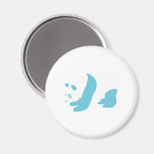 パンダ（青） マグネット (正面/裏面)