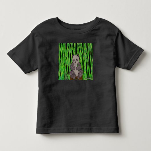 パンダ（鮮やか） - トドラーTシャツ (正面)
