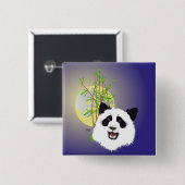 パンダ(Ailuropoda melanoleuca)ボタン 缶バッジ (正面&裏面)