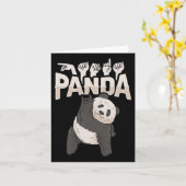 パンダ ASL 手のジェスチャー 聴覚障害・難聴 Awareness カード (黄色い花)