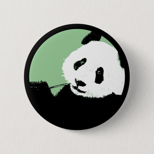 パンダ。 seagreen円 缶バッジ (正面)