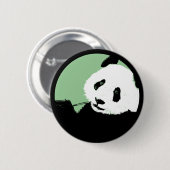 パンダ。 seagreen円 缶バッジ (正面&裏面)